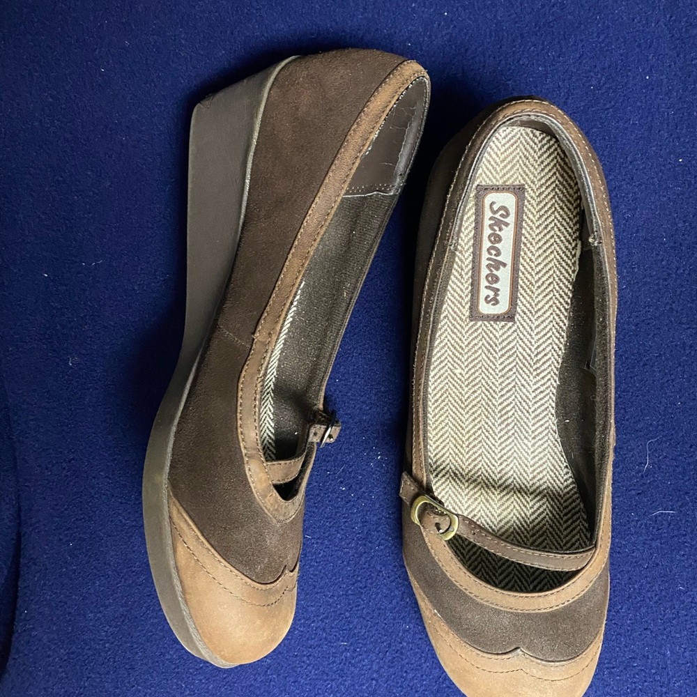 Skechers Tan and Brown Mary Jane Shoes - Picture 6 of 7